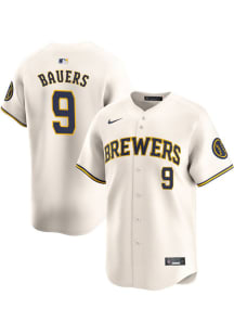 Jake Bauers Nike Milwaukee Brewers Mens White Home Limited Baseball Jersey