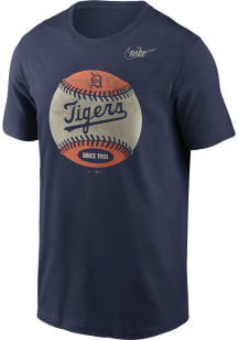 Nike Detroit Tigers Navy Blue Coop Baseball Short Sleeve T Shirt