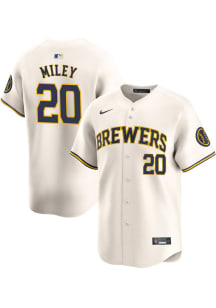 Wade Miley Nike Milwaukee Brewers Mens White Home Limited Baseball Jersey