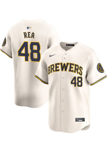 Colin Rea Nike Milwaukee Brewers Mens White Home Limited Baseball Jersey