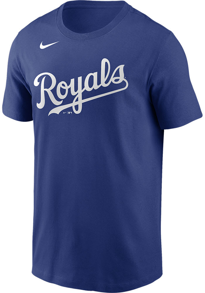 Nike Kansas City Royals Blue Wordmark Short Sleeve T Shirt