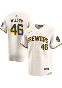 Bryse Wilson Nike Milwaukee Brewers Mens White Home Limited Baseball Jersey