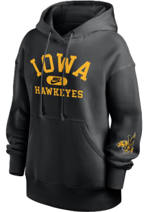 Womens Iowa Hawkeyes Black Nike Phoenix Hooded Sweatshirt