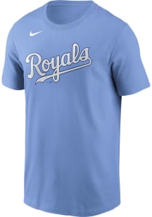 Nike Kansas City Royals Light Blue Wordmark Short Sleeve T Shirt