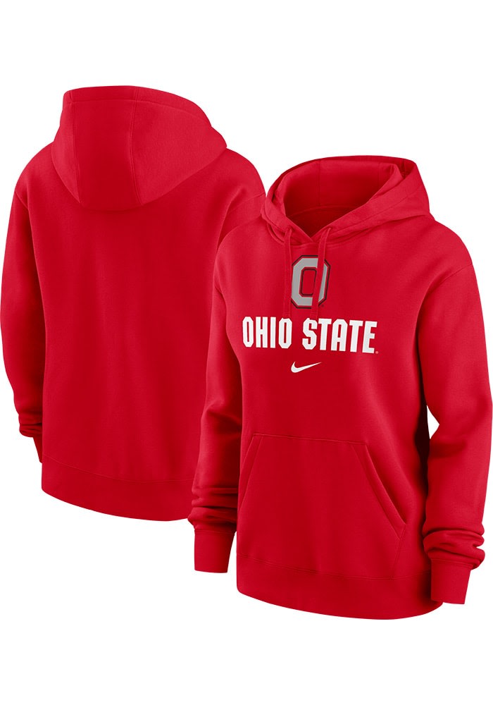 Nike Ohio State Buckeyes Womens Red Club Hooded Sweatshirt