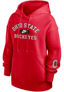 Womens Ohio State Buckeyes Red Nike Phoenix Hooded Sweatshirt