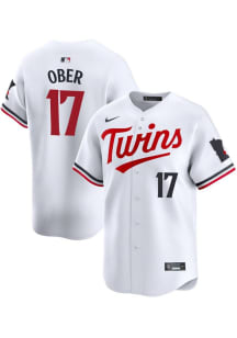 Bailey Ober Nike Minnesota Twins Mens White Home 2024 Limited Baseball Jersey