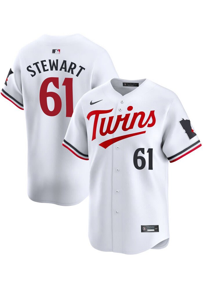 Brock Stewart Minnesota Twins Mens White Home 2024 Limited