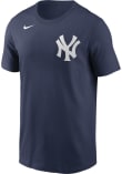 Nike New York Yankees Navy Blue Wordmark Short Sleeve T Shirt