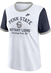 Penn State Nittany Lions White Nike Ringer Short Sleeve T-Shirt