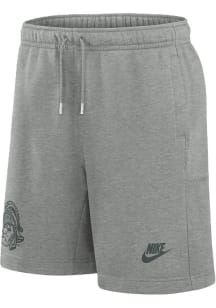 Mens Michigan State Spartans Grey Nike Fleece Graphic Shorts