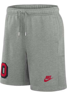 Mens Ohio State Buckeyes Grey Nike Fleece Graphic Shorts