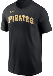Nike Pittsburgh Pirates Black Wordmark Short Sleeve T Shirt