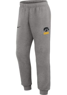 Mens Iowa Hawkeyes Grey Nike Club Fleece Jogger Sweatpants