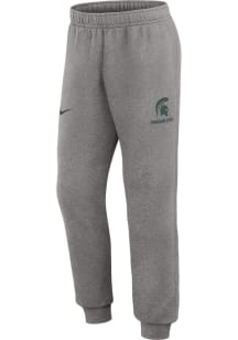 Mens Michigan State Spartans Grey Nike Club Fleece Jogger Sweatpants