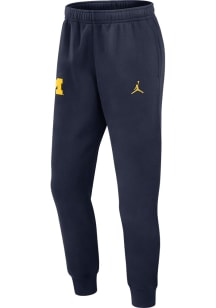 Mens Michigan Wolverines Navy Blue Nike Jordan Team Issue Club Fleece Sweatpants