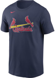 Nike St Louis Cardinals Navy Blue Wordmark Short Sleeve T Shirt