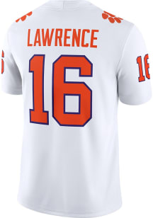 Trevor Lawrence  Nike Clemson Tigers White Road Game Football Jersey