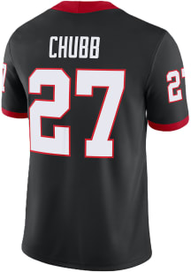 Nick Chubb  Nike Georgia Bulldogs Black Alternate Game Football Jersey