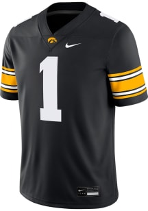 Mens Iowa Hawkeyes Black Nike Home Game Design Football Jersey