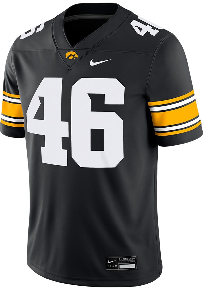 George Kittle Mens BLACK Iowa Hawkeyes Home Game Football Jersey