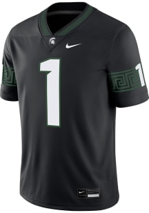 Mens Michigan State Spartans Black Nike Alternate Game Football Jersey