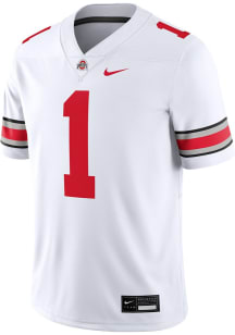 Mens Ohio State Buckeyes White Nike Road Game Football Jersey