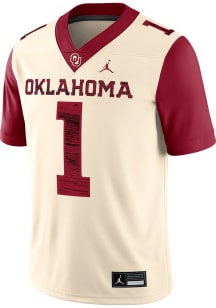 Nike Oklahoma Sooners Oatmeal Jordan Alternate Game Football Jersey