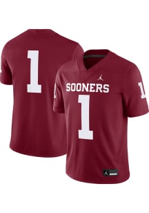 Nike Oklahoma Sooners Crimson Jordan Home Game Football Jersey