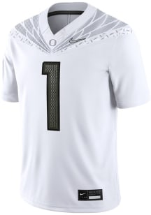 Mens Oregon Ducks White Nike Road Game Football Jersey