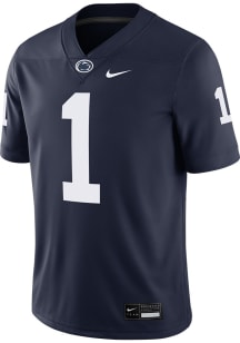 Mens Penn State Nittany Lions Navy Blue Nike Home Game Design Football Jersey