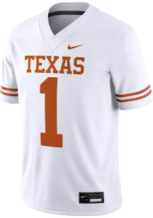 Nike Texas Longhorns White Road Game Football Jersey