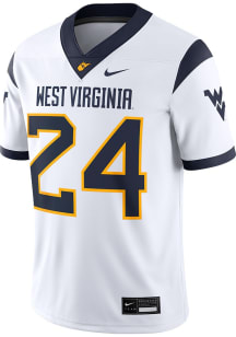 Nike West Virginia Mountaineers White Road Game Football Jersey