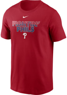 Nike Philadelphia Phillies Red Stadium Filled Short Sleeve T Shirt