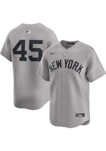 Gerrit Cole Nike New York Yankees Mens Grey Road Number Only Limited Baseball Jersey