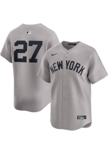 Giancarlo Stanton Nike New York Yankees Mens Grey Road Number Only Limited Baseball Jersey