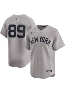 Jasson Dominguez Nike New York Yankees Mens Grey Road Number Only Limited Baseball Jersey