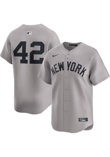 Mariano Rivera Nike New York Yankees Mens Grey Road Number Only Limited Baseball Jersey