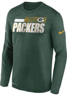 Nike Green Bay Packers Green Sideline Logo Legend Long Sleeve T-Shirt
