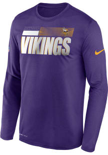 Nike Minnesota Vikings Purple Sideline Logo Legend Long Sleeve T-Shirt
