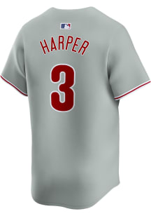Bryce Harper Nike Philadelphia Phillies Mens Grey Road Limited Baseball Jersey