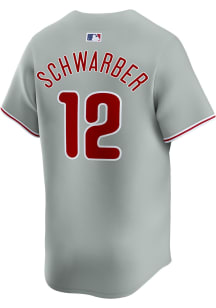 Kyle Schwarber Nike Philadelphia Phillies Mens Grey Road Limited Baseball Jersey