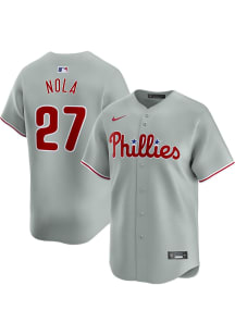 Aaron Nola Nike Philadelphia Phillies Mens Grey Road Limited Baseball Jersey