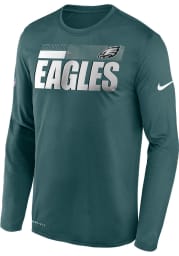 Nike Philadelphia Eagles Midnight Green Sideline Logo Legend Long Sleeve T-Shirt