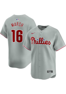 Brandon Marsh Nike Philadelphia Phillies Mens Grey Road Limited Baseball Jersey