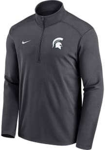 Nike Michigan State Spartans Mens Grey Pacer Long Sleeve Qtr Zip Pullover