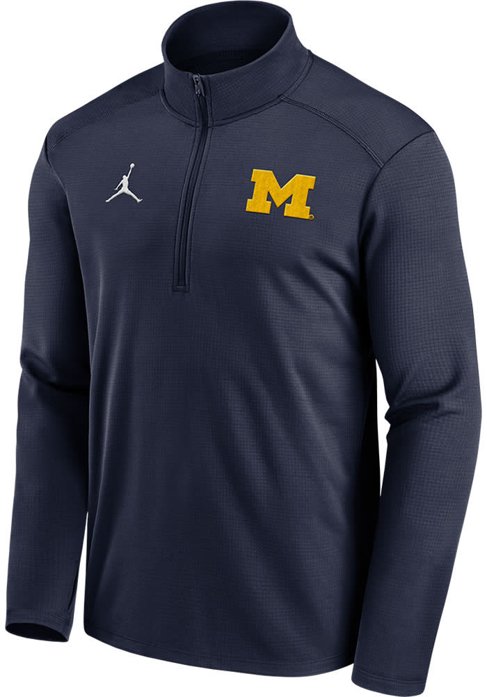 Nike Michigan Wolverines Mens BLUE Jordan Pacer Pullover - 173207815