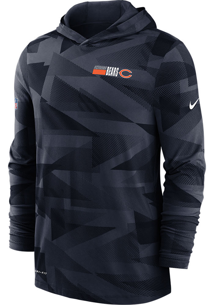 Nike Chicago Bears Navy Blue Playbook Long Sleeve T Shirt