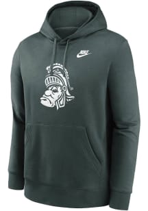 Nike Michigan State Spartans Mens Green Legacy Club Long Sleeve Hoodie