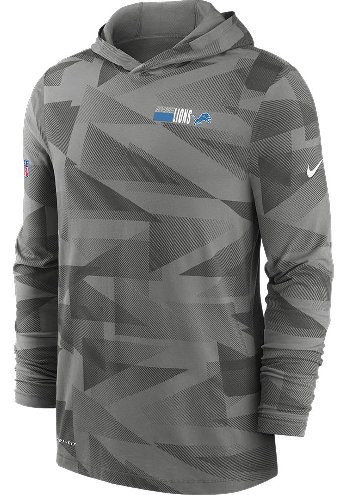 Detroit Lions Sideline Men's Nike Dri-FIT NFL Long-Sleeve Hooded